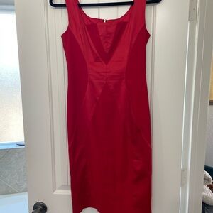 Vince Camuto Vibrant Red Midi Dress